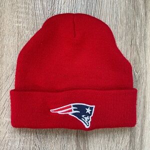 Patriots Kids NFL Reebok Red Winter Beanie Hat